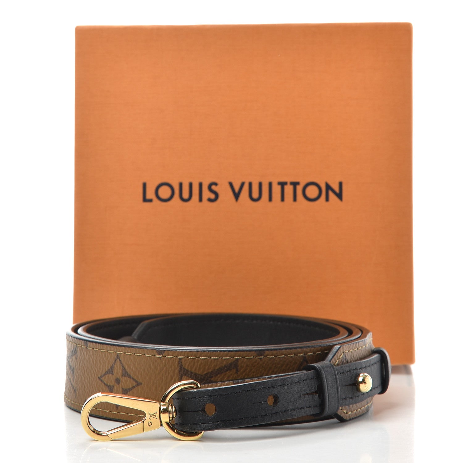 Louis Vuitton Reverse Monogram Bandouliere Shoulder Strap XL Black 6 of 6