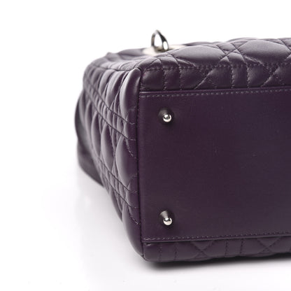 Christian Dior Lambskin Cannage Medium Lady Dior Purple 8 of 10