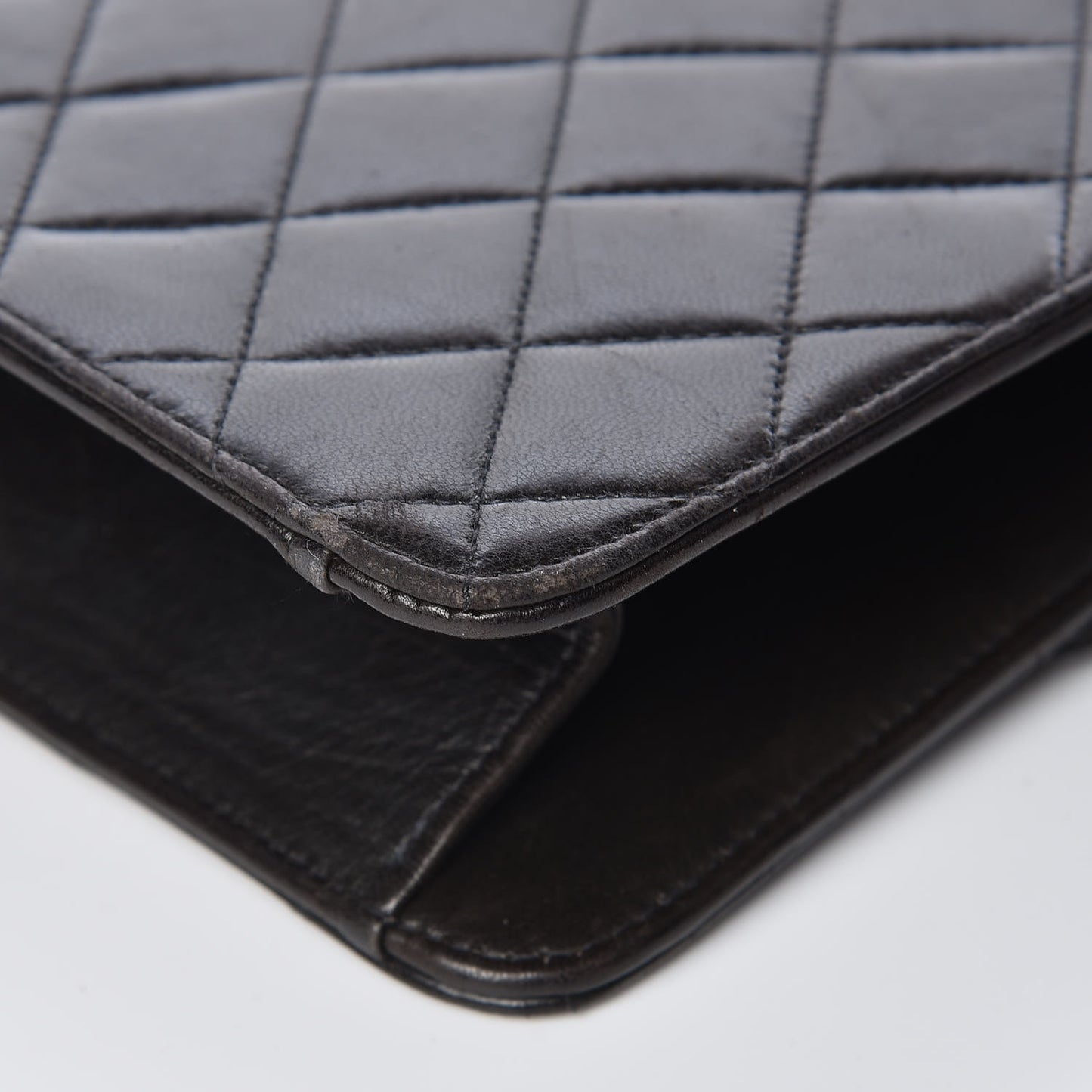 Lambskin Quilted Medium Single Flap Black