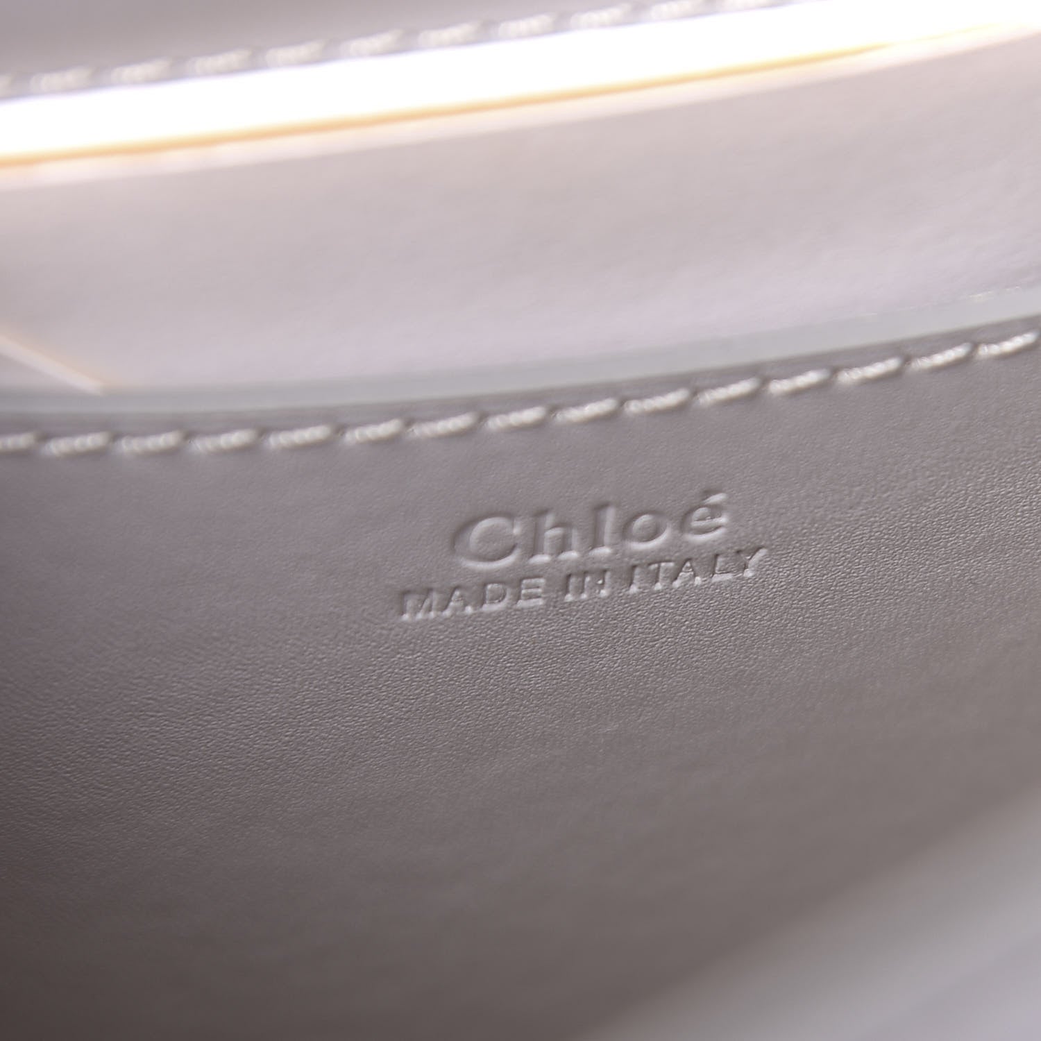 Chloe Shiny Calfskin Mini Annie Shoulder Bag Airy Grey 6 of 10