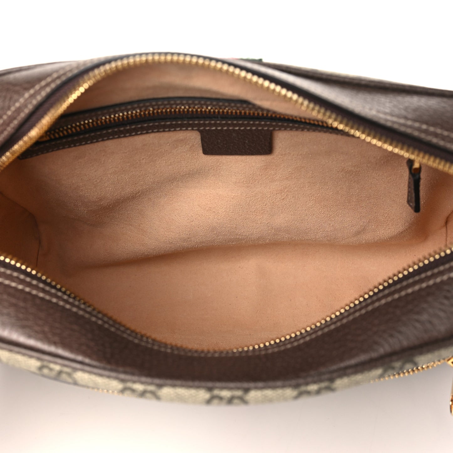 GG Supreme Monogram Web Small Ophidia Shoulder Bag Brown