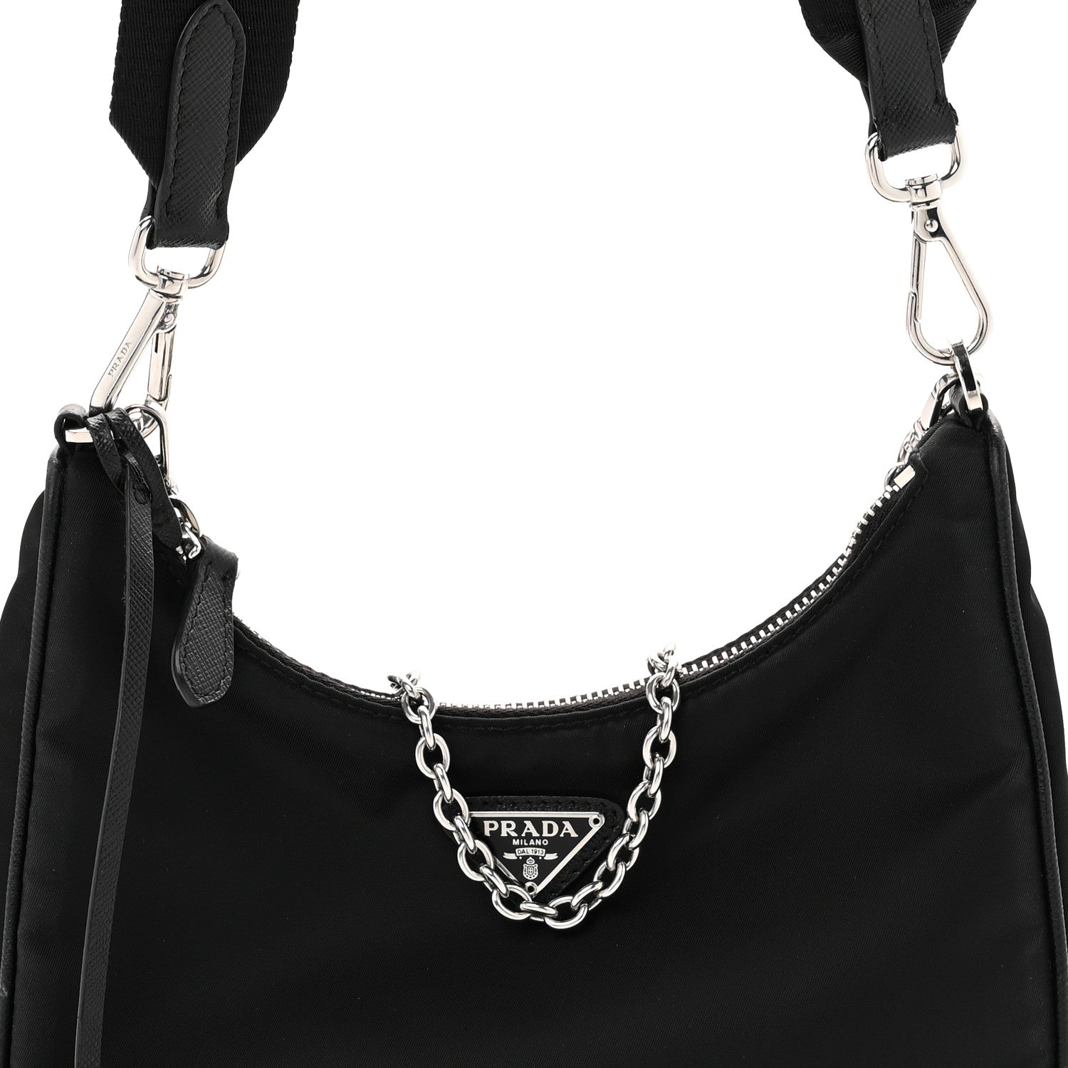 Prada Nylon Re-Edition 2005 Shoulder Bag Black 8 of 13