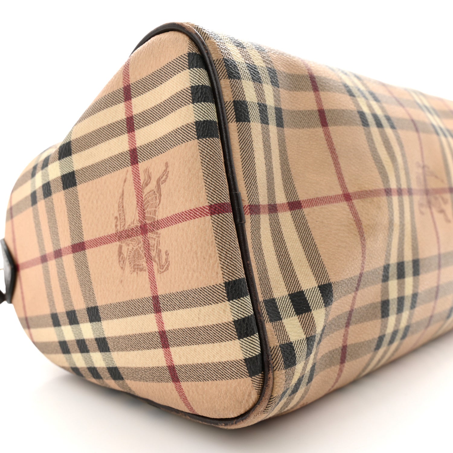 Burberry Haymarket Check Small Chester Bowling Bag Chocolate 8 of 17