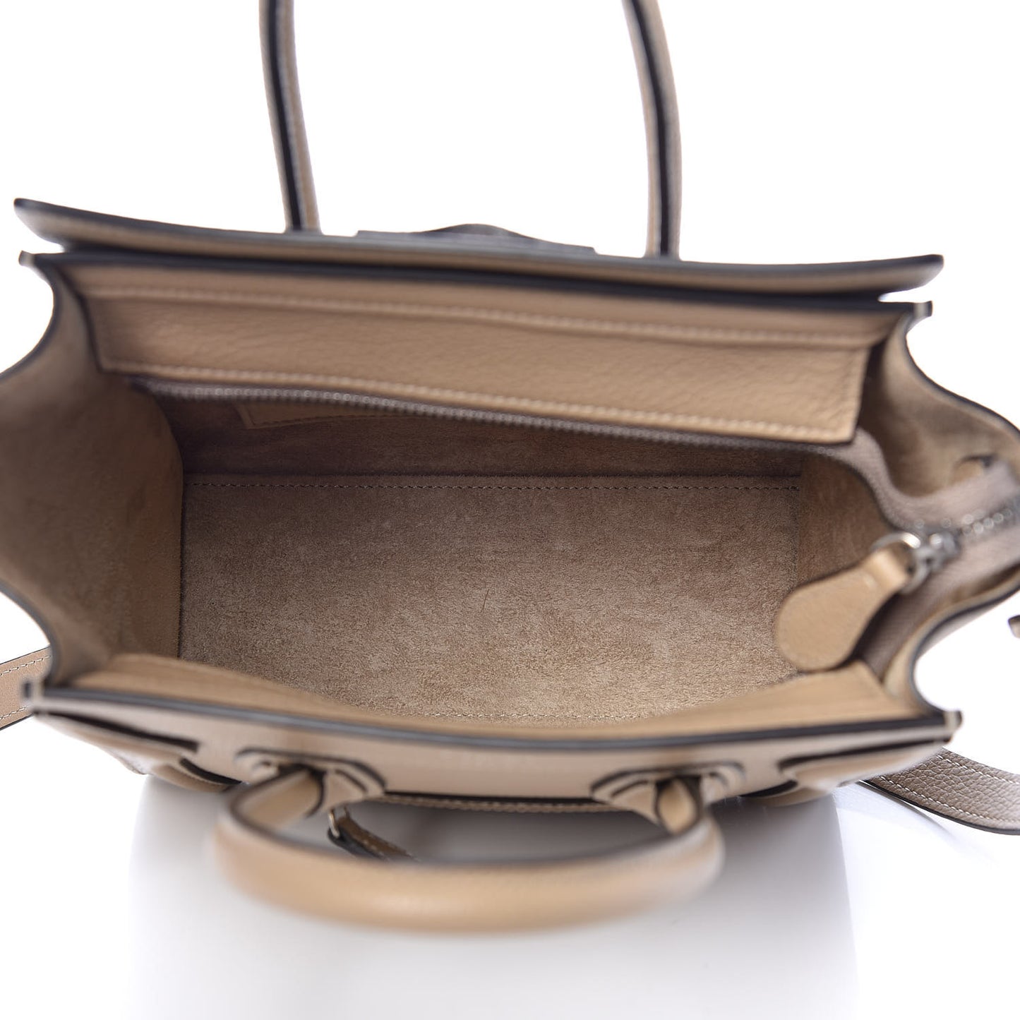 Drummed Calfskin Nano Luggage Dune