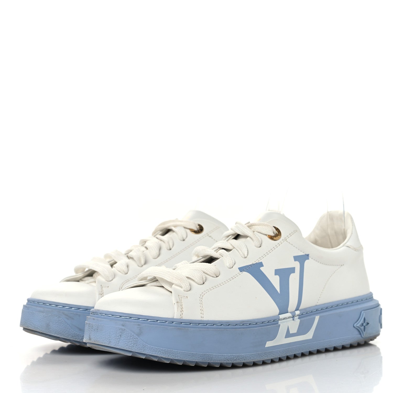 Louis Vuitton Calfskin Time Out LV Sneakers 40 Blue 4 of 10