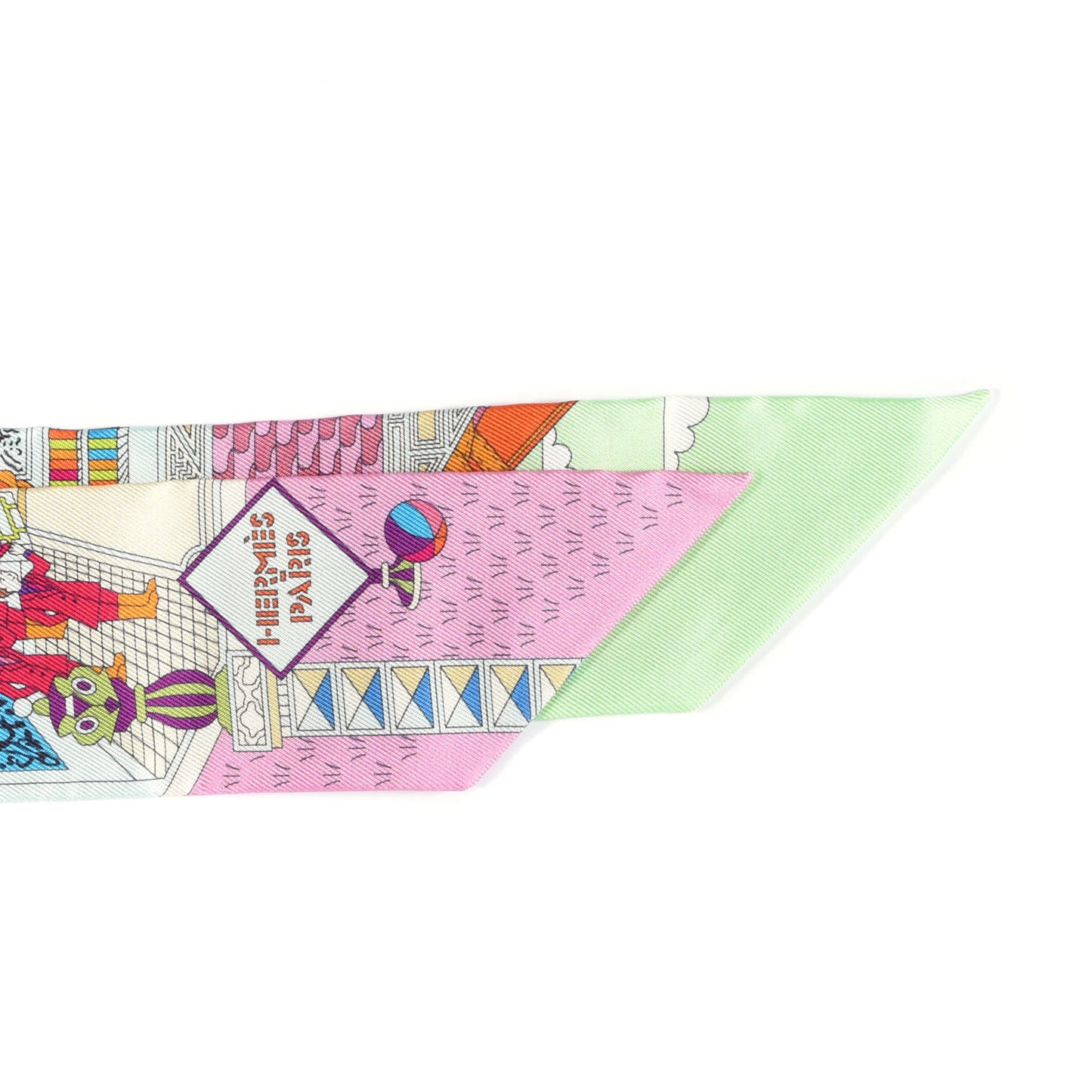 Silk La Maison des Carres Twilly Aqua Vert D'eau Rose