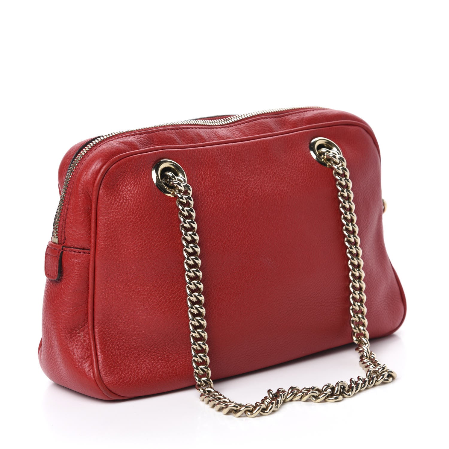 Gucci Pebbled Calfskin Small Soho Bowler Red 3 of 10
