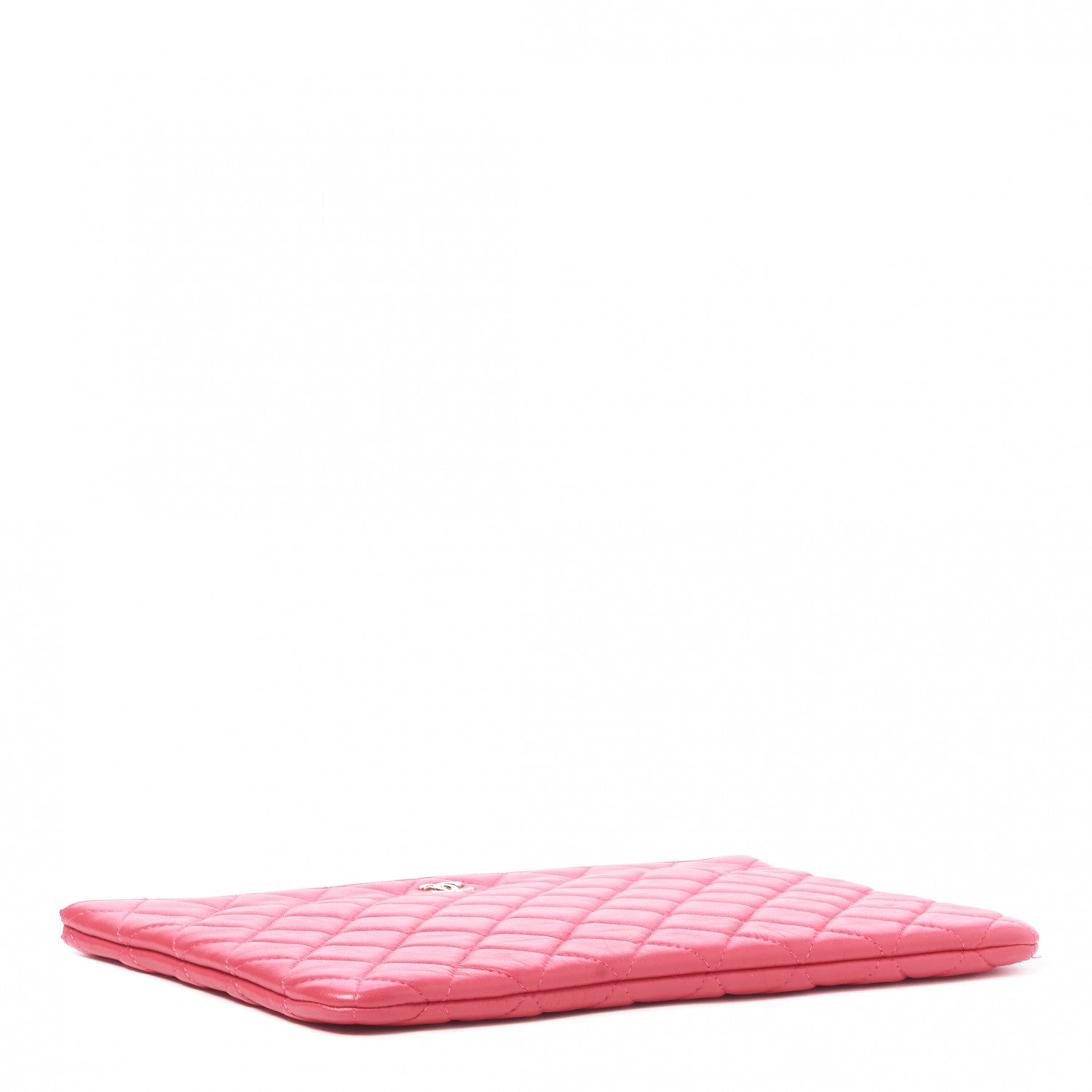 Chanel Lambskin Quilted Medium Cosmetic Case Pink 3 of 8