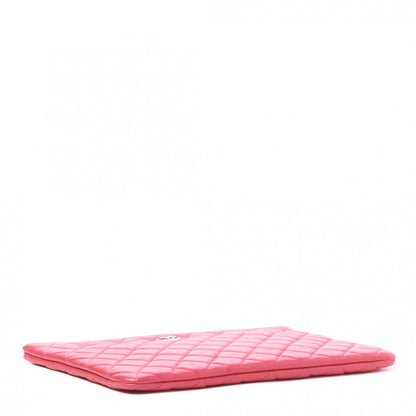 Chanel Lambskin Quilted Medium Cosmetic Case Pink 3 of 8