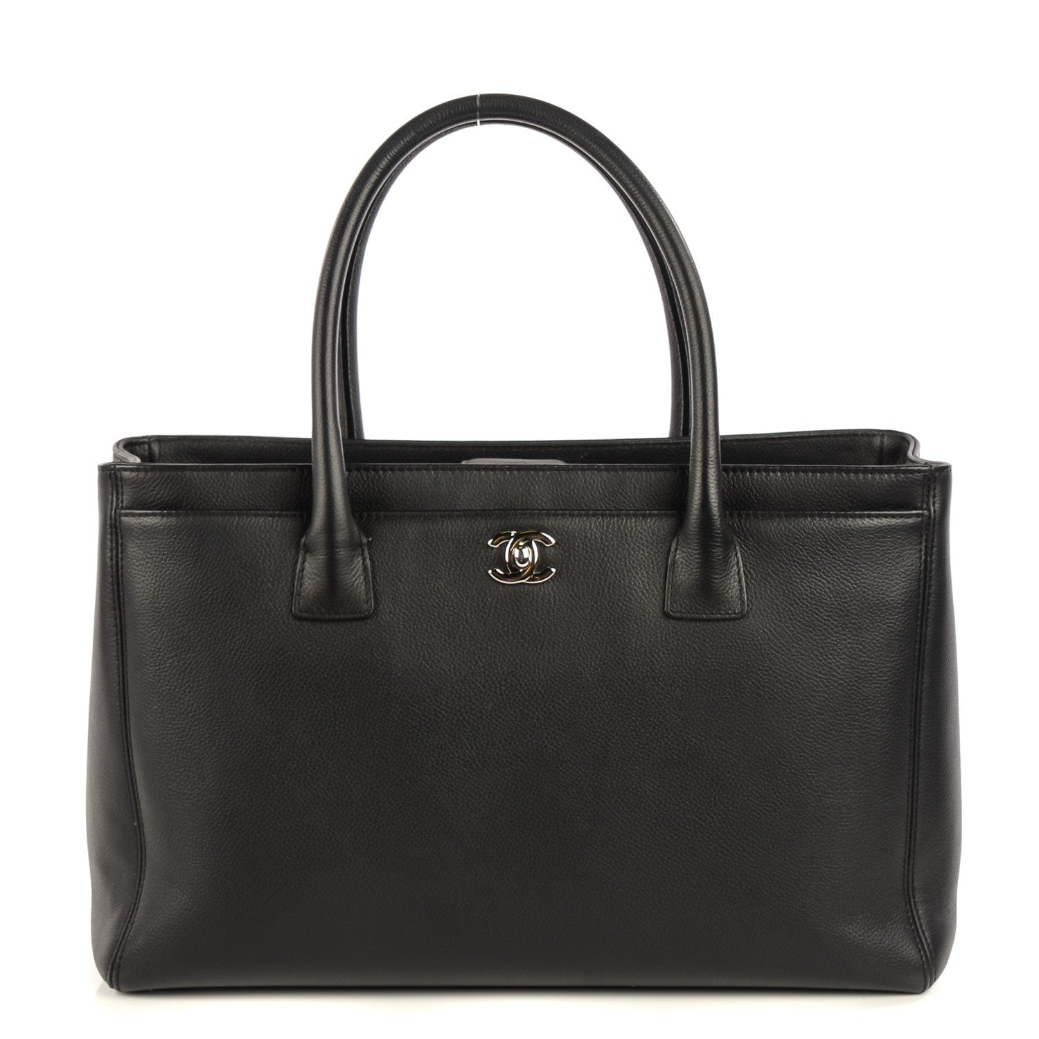 Chanel Calfskin Cerf Executive Shopper Tote Black 1 of 8