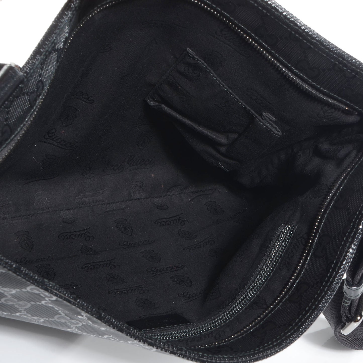 Imprime Monogram Medium Flat Messenger Bag Black