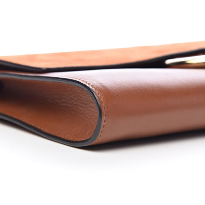 Chloe Suede Calfskin Faye Clutch Tobacco 7 of 9