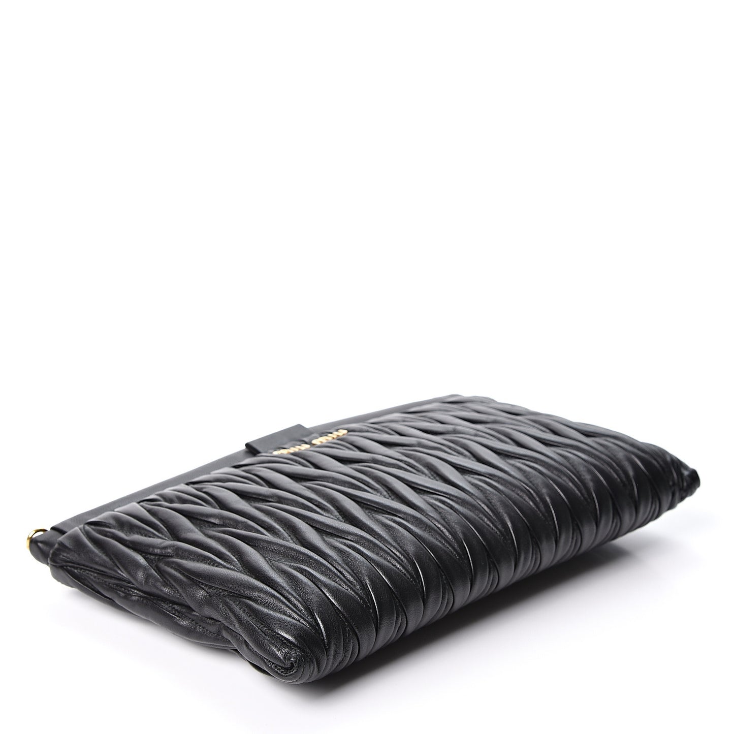 Nappa Matelasse Crossbody Clutch Black