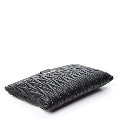 Miu Miu Nappa Matelasse Crossbody Clutch Black 3 of 8