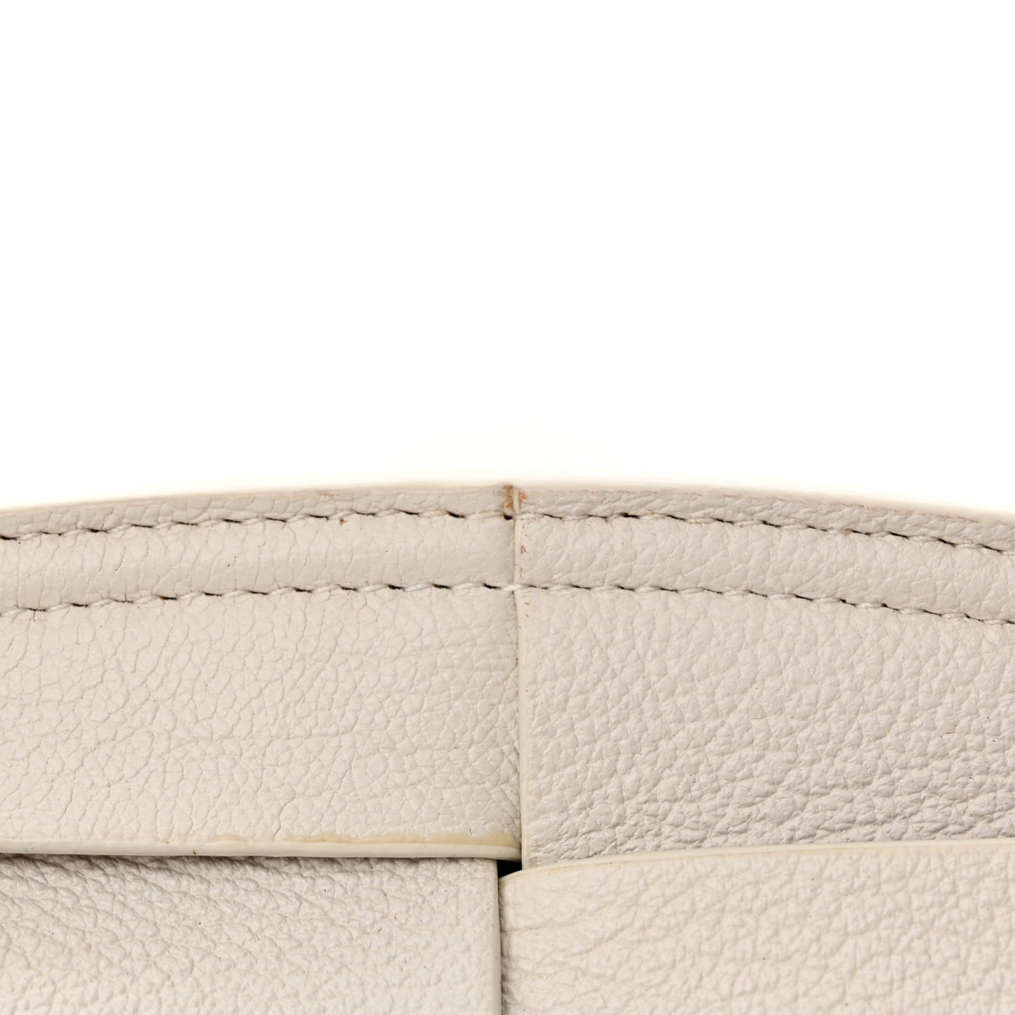 Grained Calfskin Maxi Intrecciato Mini Arco Bianco