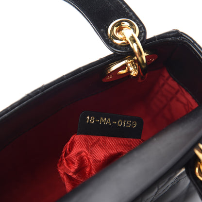 Christian Dior Lambskin Cannage Mini Lady Dior Black 14 of 21