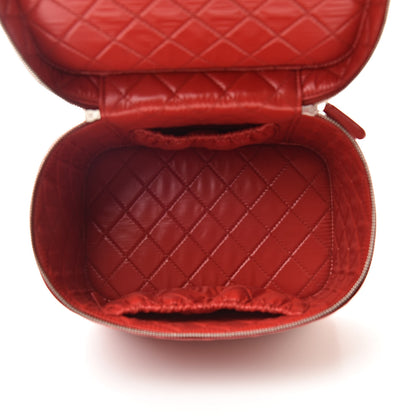 Chanel Lambskin Quilted Large Vanity Pouch Red 5 of 7