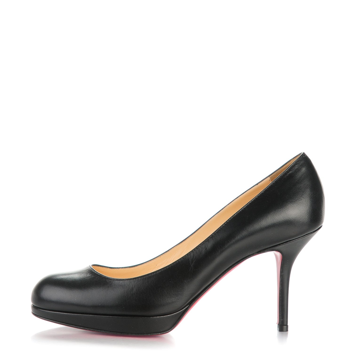 Christian Louboutin Kid Leather Simple 70 Platform Pumps 36.5 Black 1 of 7