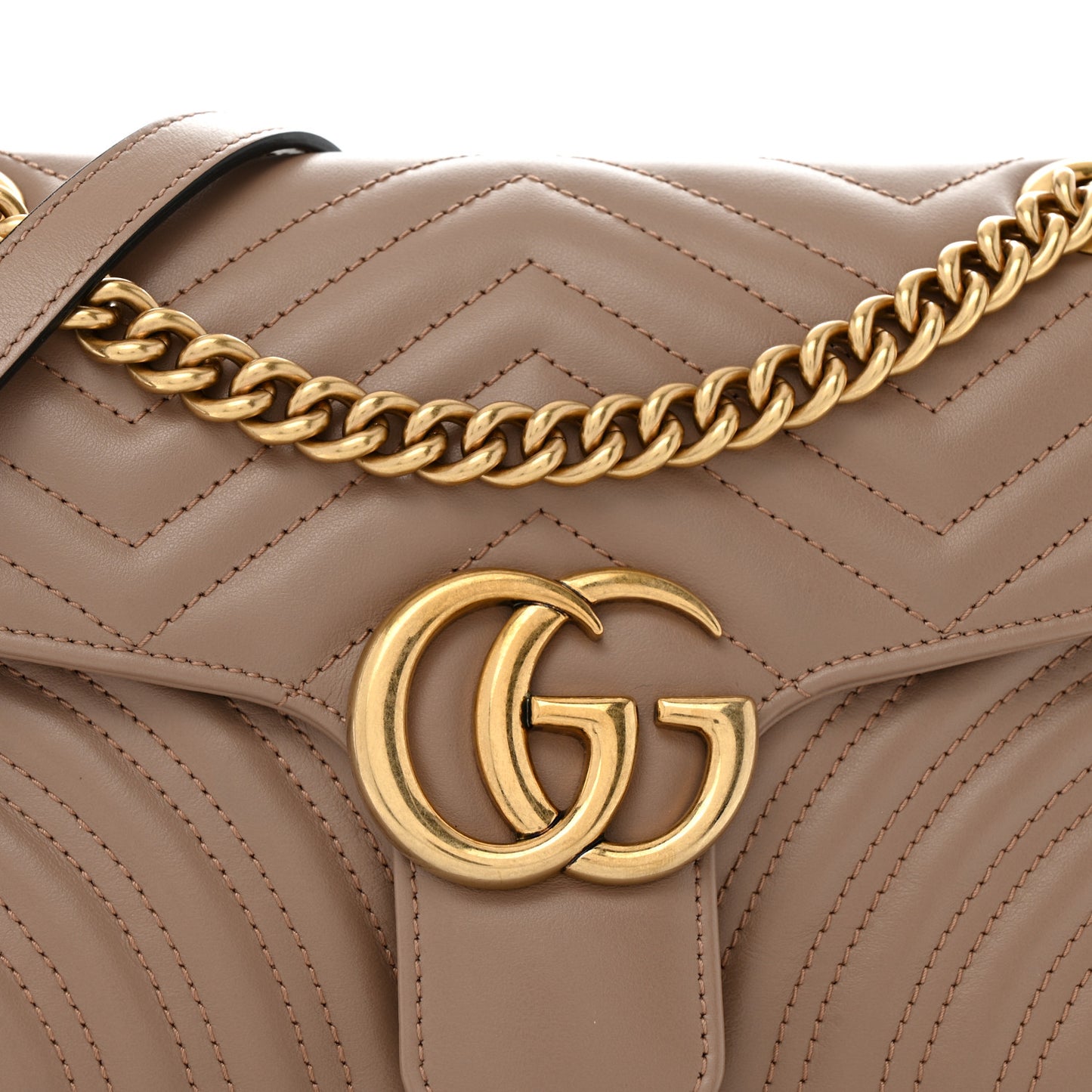 Calfskin Matelasse Small GG Marmont Shoulder Bag Porcelain Rose