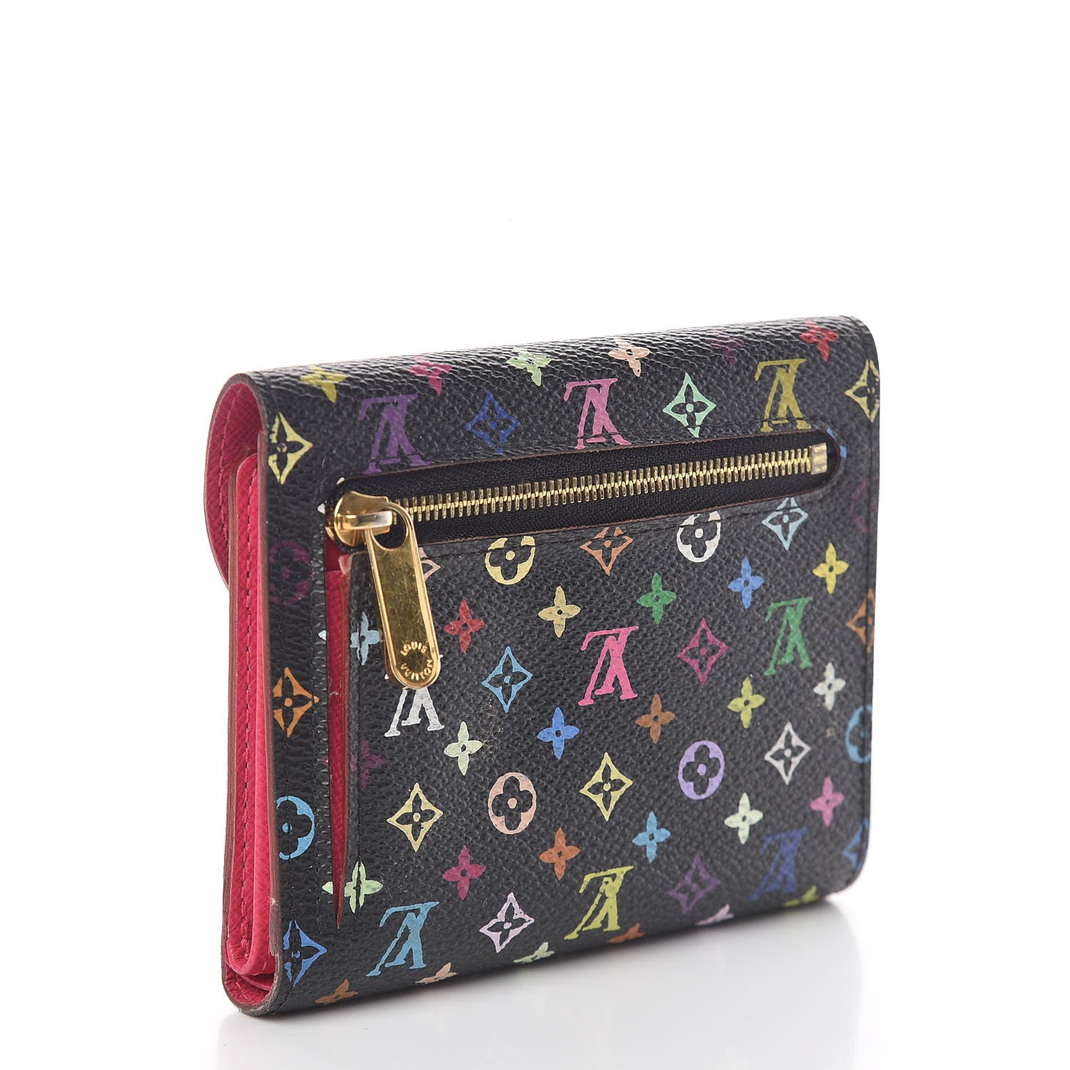 Louis Vuitton Monogram Multicolor Joey Wallet Black Grenade 3 of 9