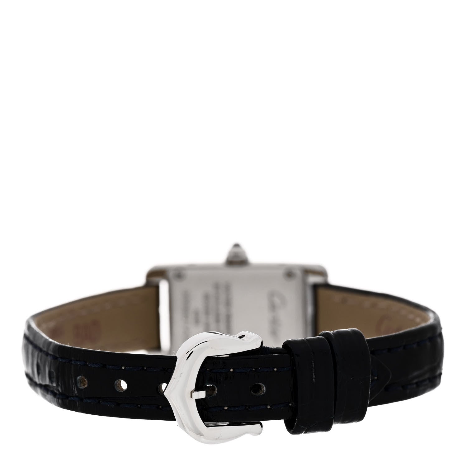 Cartier Stainless Steel Alligator 15mm Tank Americaine Quartz Watch 3 of 5