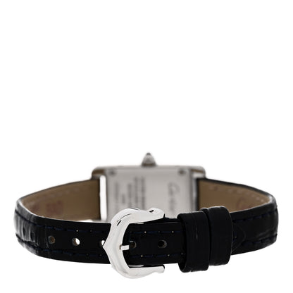 Cartier Stainless Steel Alligator 15mm Tank Americaine Quartz Watch 3 of 5