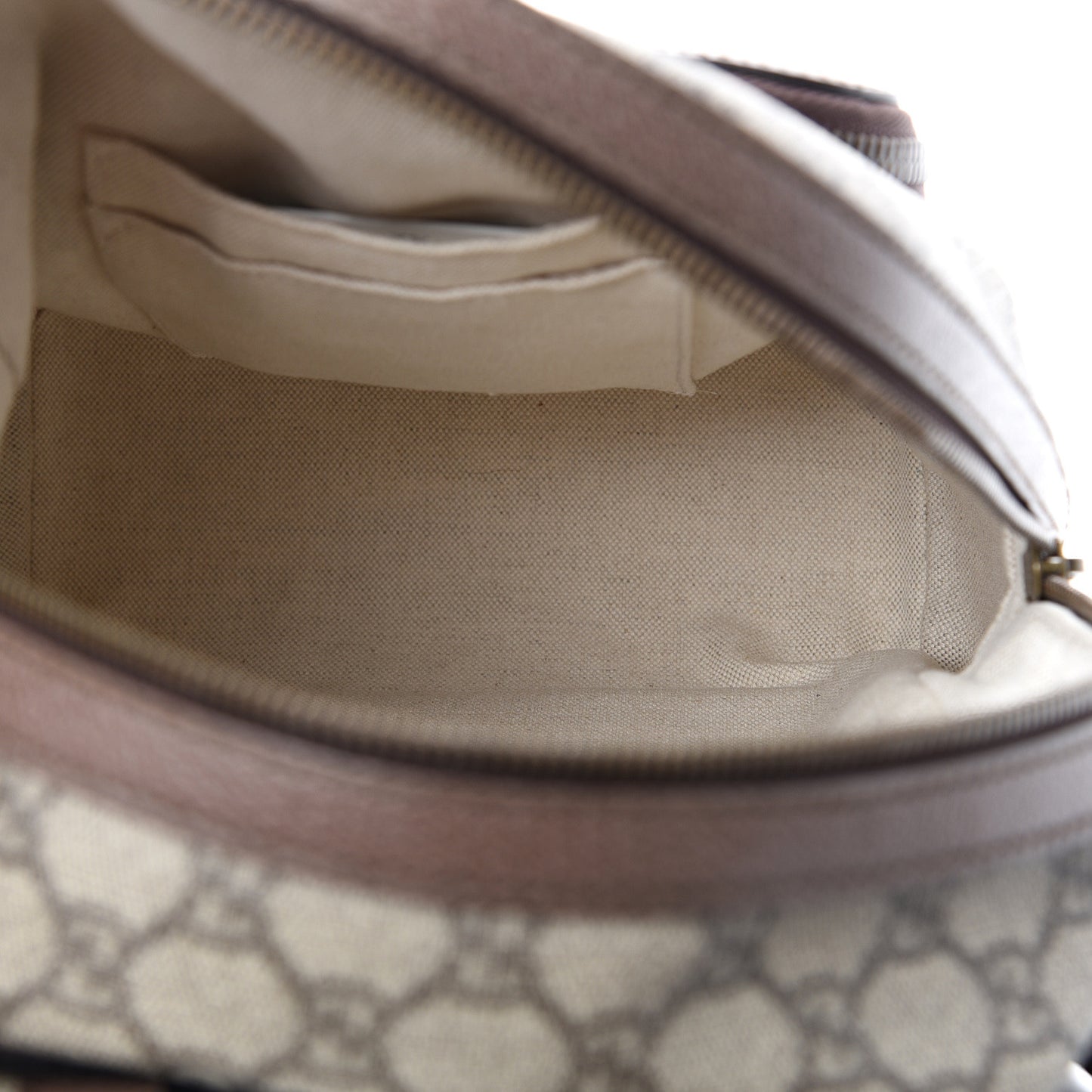 GG Supreme Monogram Calfskin Web Small Ophidia Day Backpack Beige Ebony New Acero