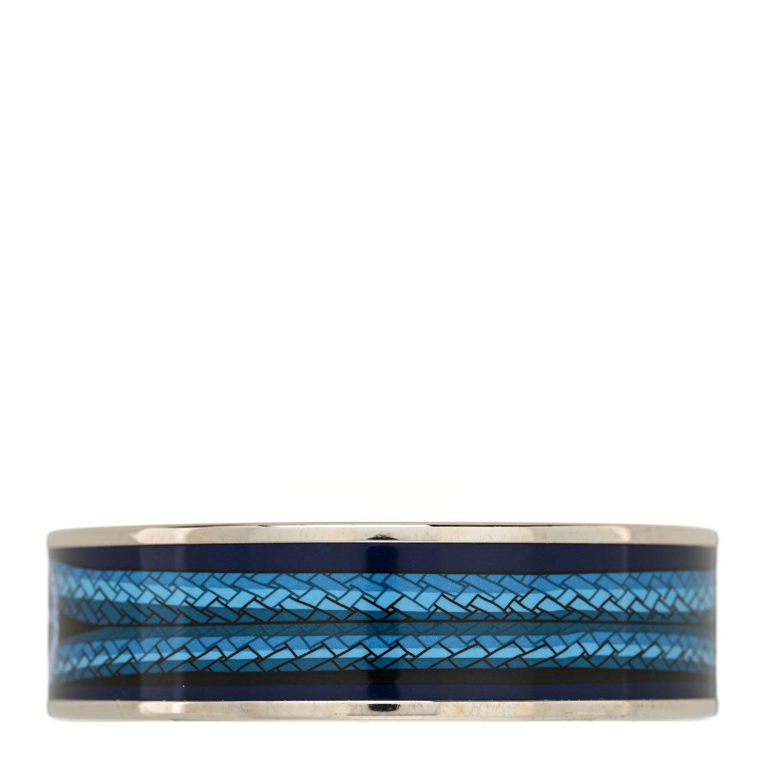 Hermes Enamel Printed Wide Brandebourgs Bracelet 65 3 of 6