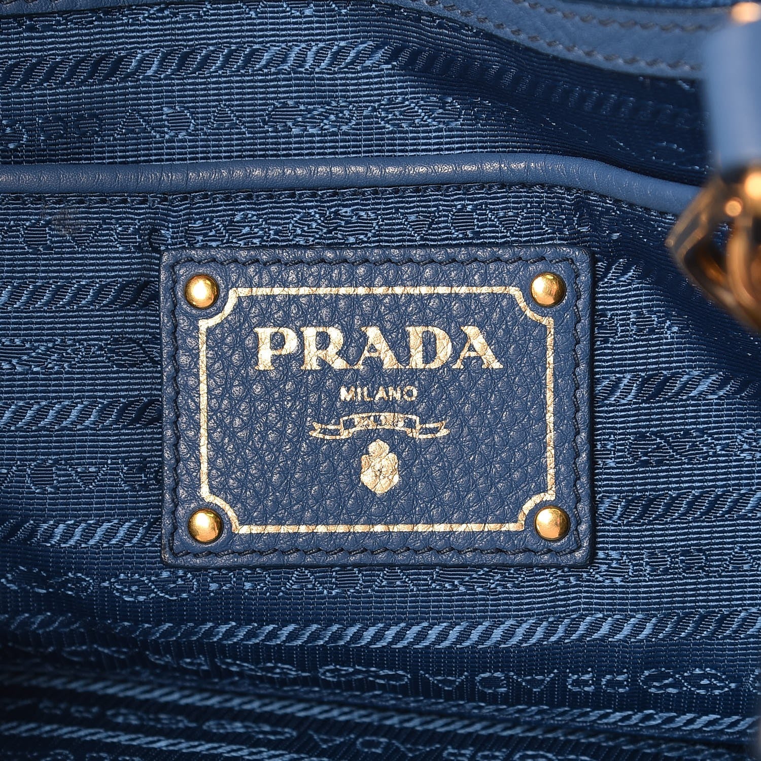 Prada Vitello Daino Tote Cobalto 7 of 8