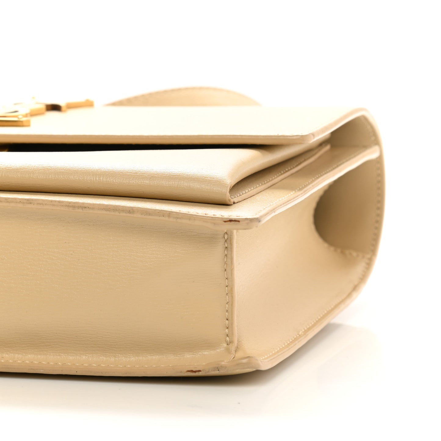 Smooth Calfskin Medium Monogram Sunset Satchel Beige