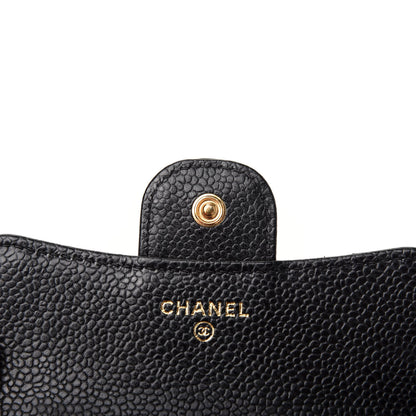 Chanel Caviar Quilted Compact Flap Wallet Black 6 of 8