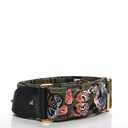 Valentino Garavani Canvas Camubutterfly Rockstud Guitar Strap Multicolor 2 of 4