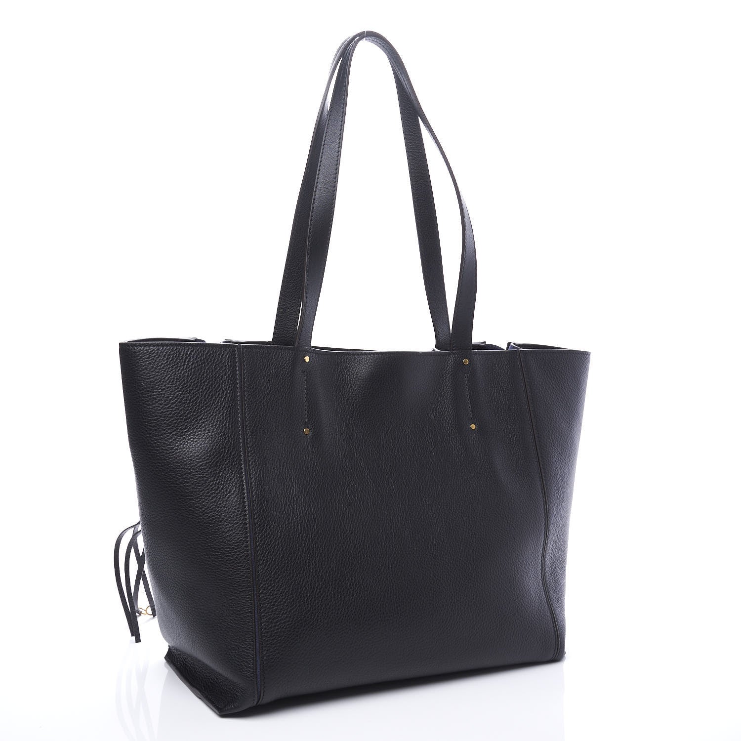 Chloe Smooth Calfskin Medium Milo Shopping Tote Black 2 of 9