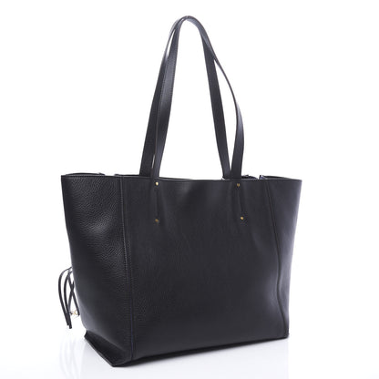 Chloe Smooth Calfskin Medium Milo Shopping Tote Black 2 of 9