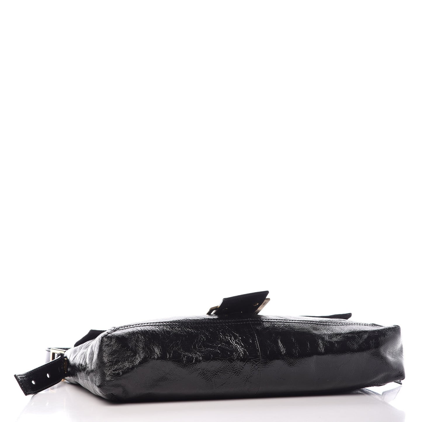 Vitello Naplak Large Convertible Baguette Black