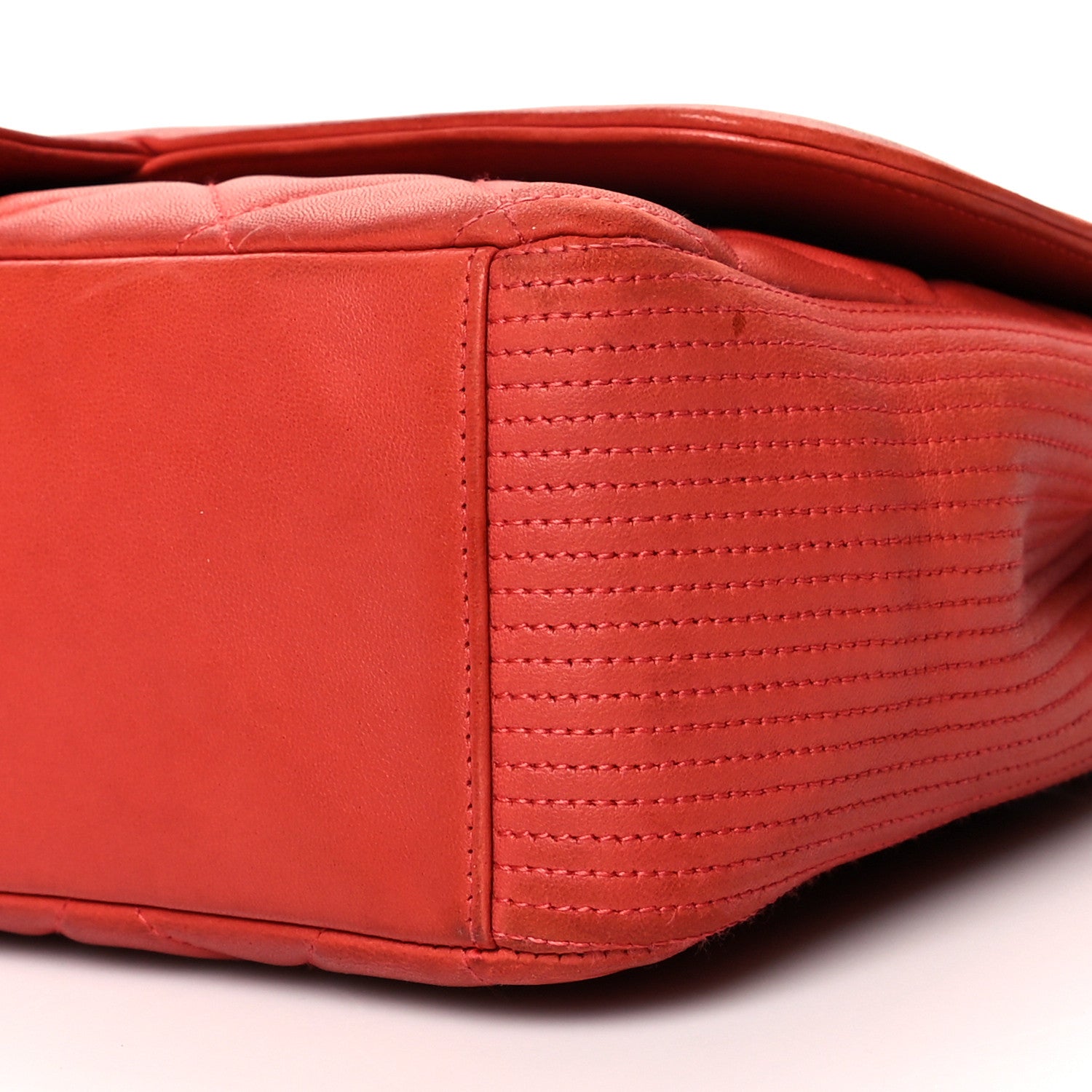 Chanel Lambskin Large Coco Rider Flap Coral 10 of 14