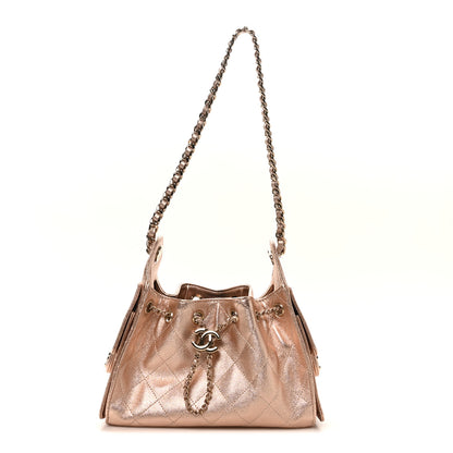 Chanel Metallic Caviar Quilted Mini Chanel 25 Handbag Copper 1 of 9