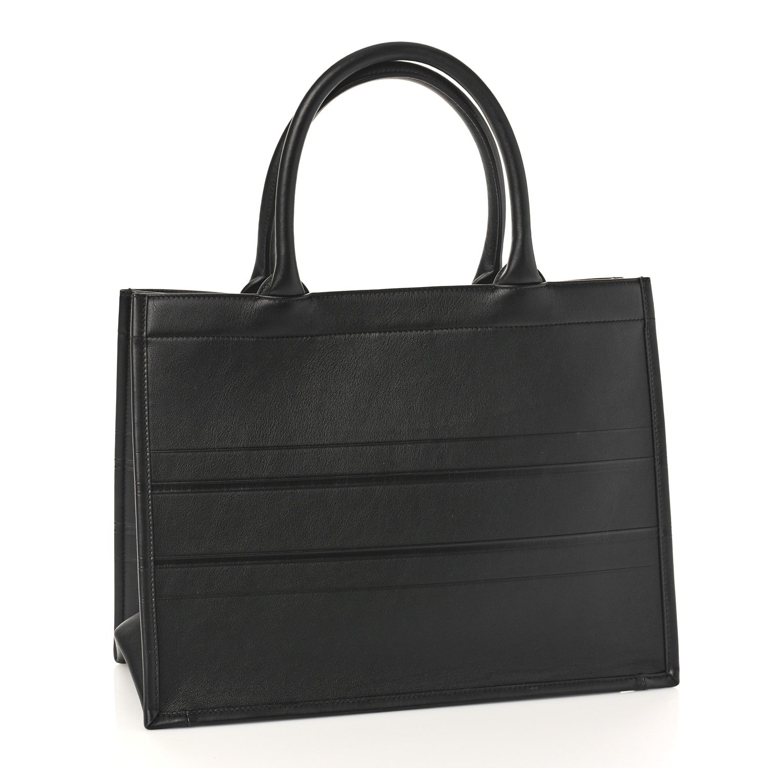 Christian Dior Calfskin Embossed Medium Book Tote Black 3 of 9