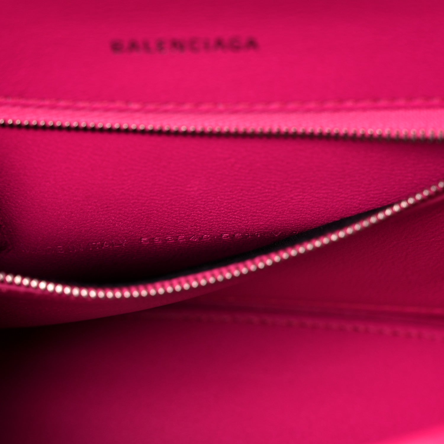 Balenciaga Shiny Box Calfskin Small Hourglass Top Handle Bag Acid Fuchsia 7 of 12
