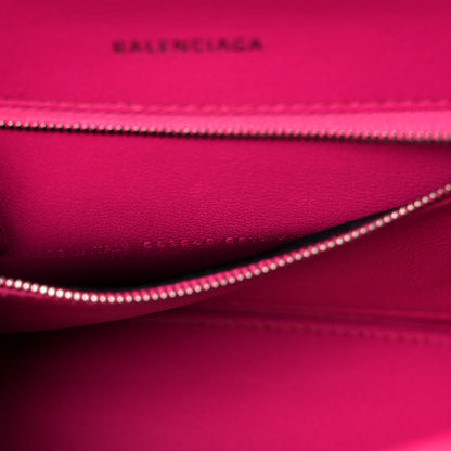 Balenciaga Shiny Box Calfskin Small Hourglass Top Handle Bag Acid Fuchsia 7 of 12