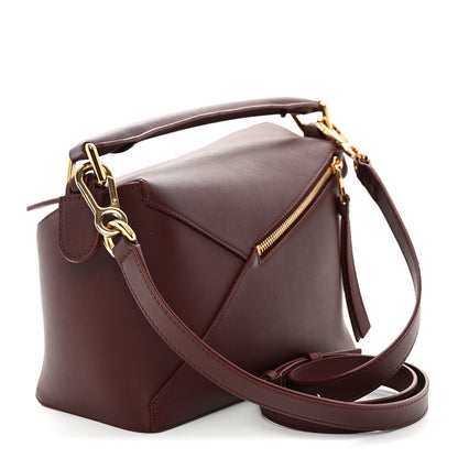 Loewe Calfskin Small Puzzle Edge Bag Burgundy 3 of 9