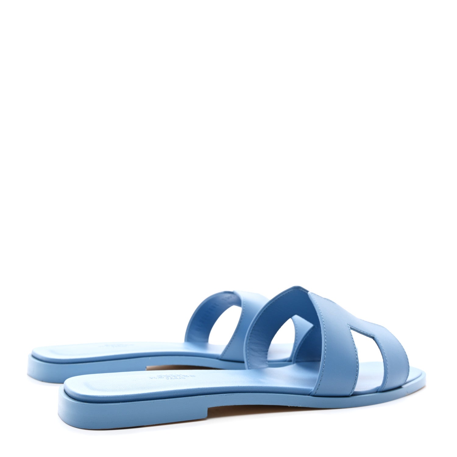 Hermes Box Calfskin Oran Sandals 41 Bleu Cameo 4 of 8