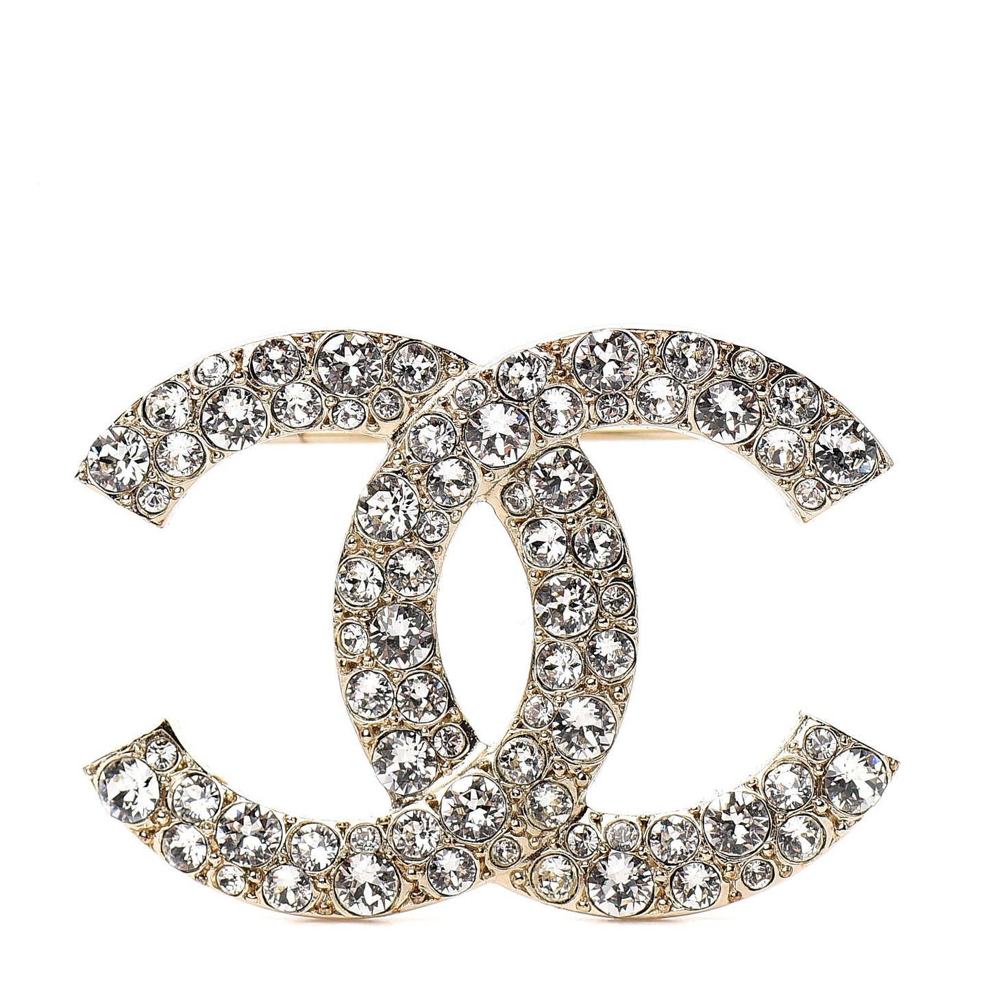 Crystal Palais Garnier CC Brooch Gold