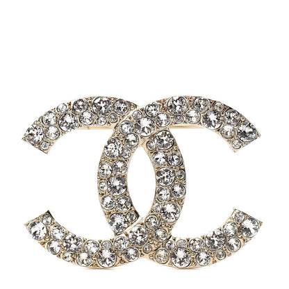 Chanel Crystal Palais Garnier CC Brooch Gold 1 of 4