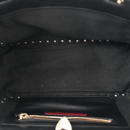 Valentino Garavani Vitello Small Rockstud Tote Black 5 of 10