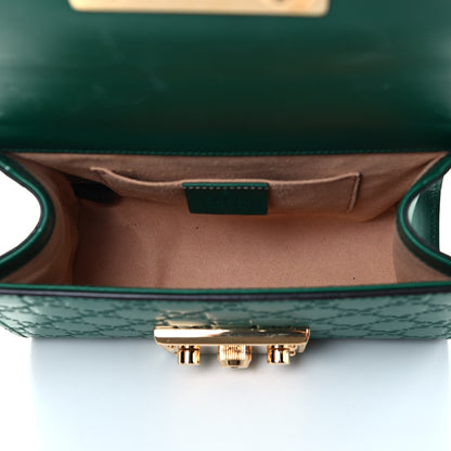 Gucci Guccissima Small Padlock Shoulder Bag Emerald 5 of 5