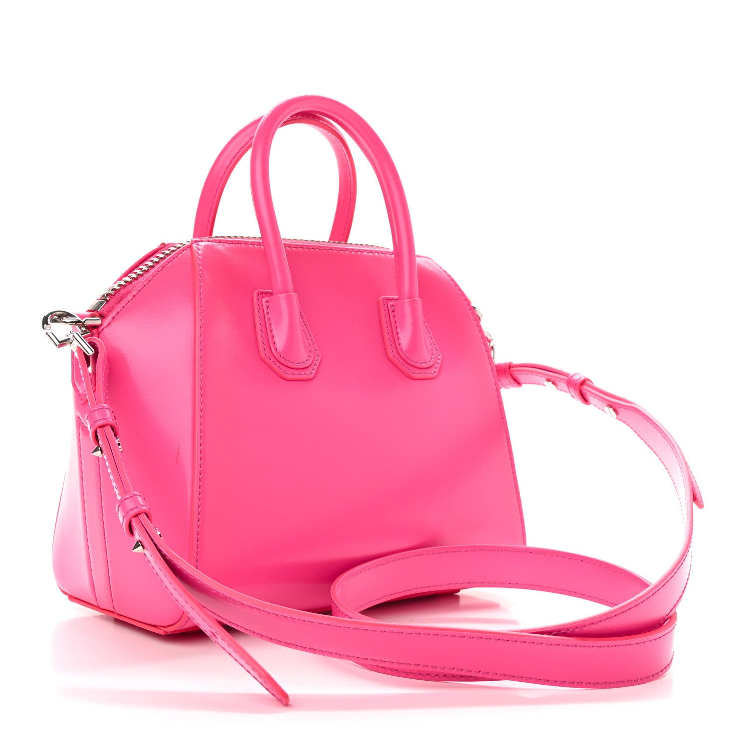 Givenchy Shiny Lord Calfskin Mini Antigona Shocking Pink 3 of 11