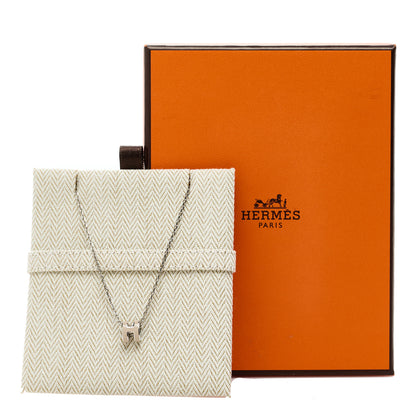 Hermes Palladium Mini Pop H Pendant Necklace Marron Glace 6 of 6