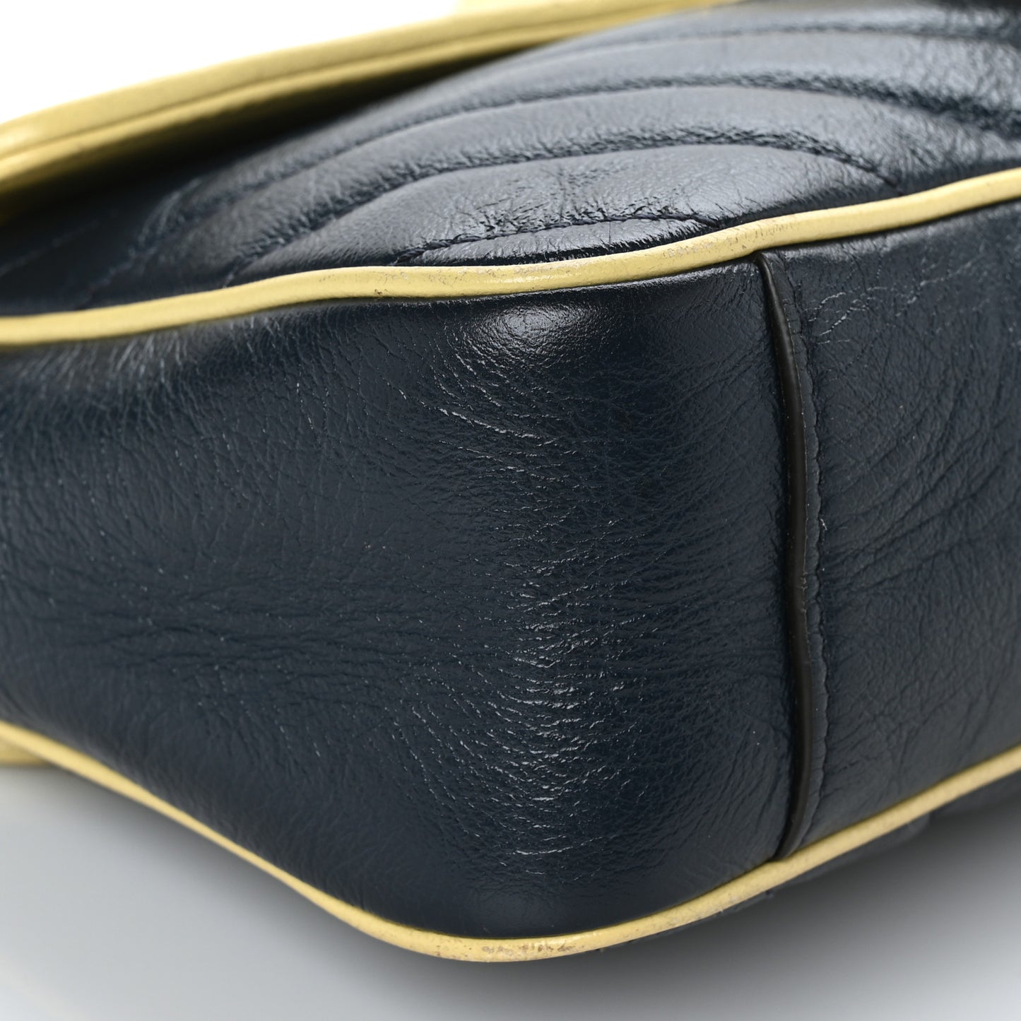 Azalea Calfskin Matelasse Diagonal Small Torchon GG Marmont Shoulder Bag Blue Agata New Cherry Red Butter