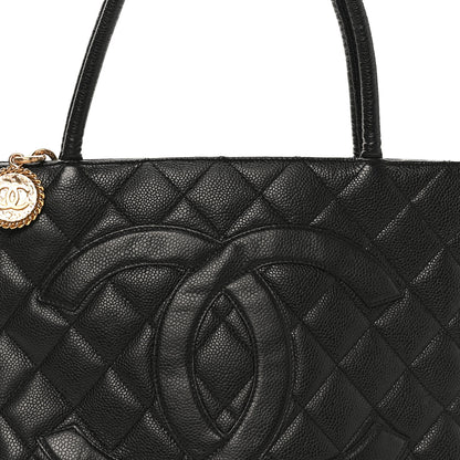 Chanel Caviar Quilted Medallion Tote Black 8 of 11